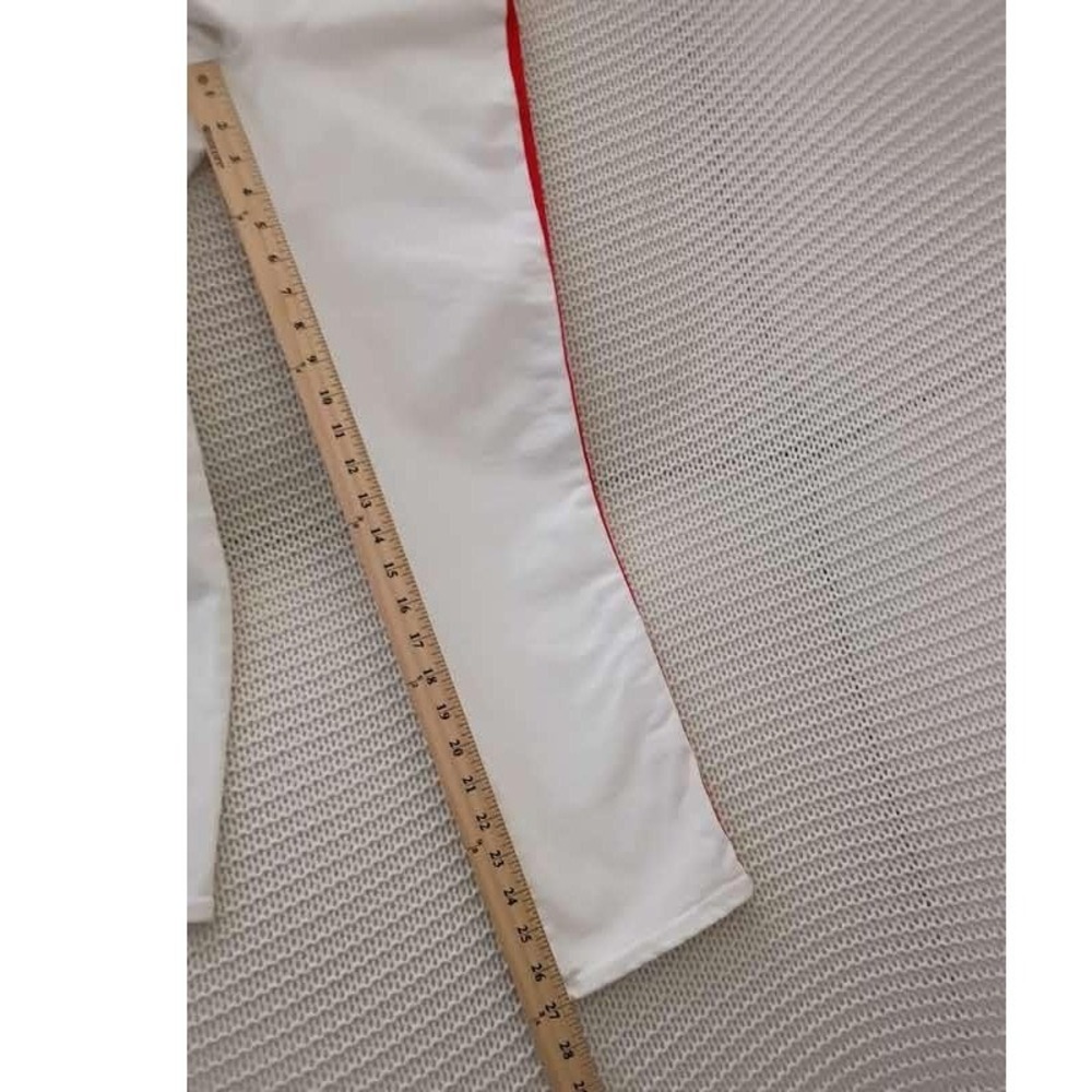 Madewell Slim Straight Tuxedo Stripe Jeans White Red 25x27 NWOT MSRP $135 - Picture 9 of 13